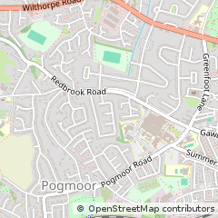 Map of Barnsley, South Yorkshire