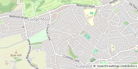 Map of Sheffield, South Yorkshire