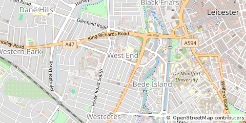 Map of Leicester