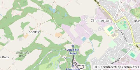Map of Newcastle Under Lyme, Staffs