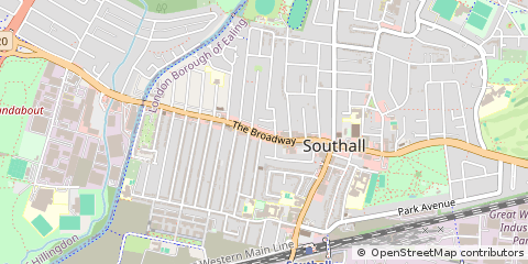 Map of Southall, Middlesex