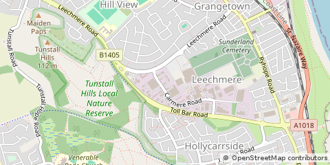 Map of Sunderland, Tyne & Wear