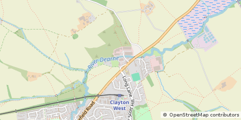Map of Huddersfield, West Yorkshire