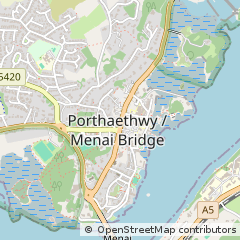 Map of Menai Bridge, Anglesey