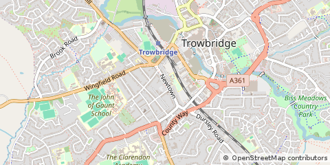 Map of Trowbridge, Wiltshire