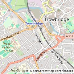 Map of Trowbridge, Wiltshire