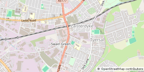 Map of Bradford, West Yorkshire