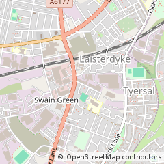 Map of Bradford, West Yorkshire
