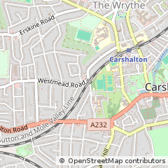 Map of Sutton, Surrey