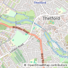 Map of Thetford, Norfolk