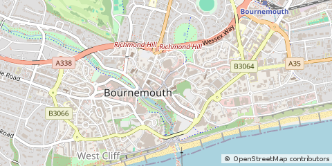 Map of Bournemouth, Dorset