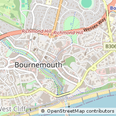 Map of Bournemouth, Dorset