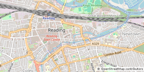 Map of Reading, Berkshire