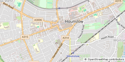Map of Hounslow, Middlesex
