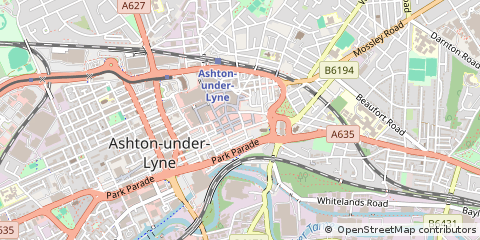 Map of Ashton-Under-Lyne