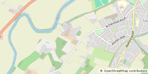 Map of Ross on WYE, Herefordshire
