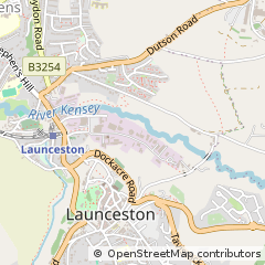 Map of Launceston, Cornwall