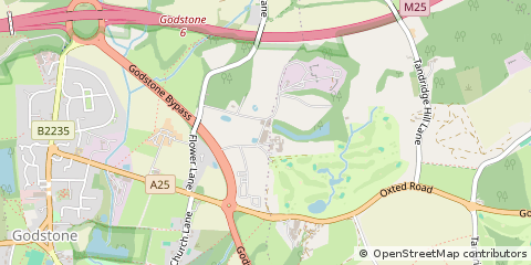 Map of Godstone, Surrey