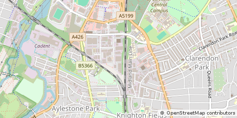 Map of Leicester