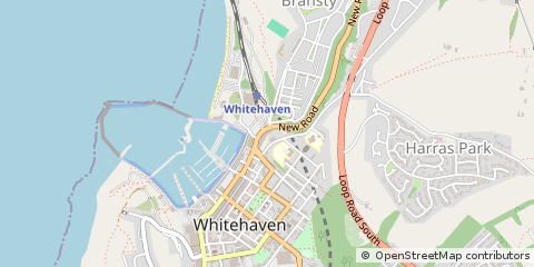 Map of Whitehaven, Cumbria