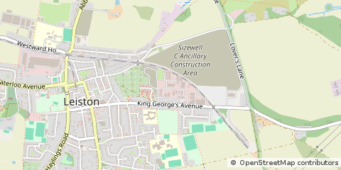 Map of Leiston, Suffolk