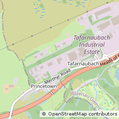 Map of Tredegar, Gwent