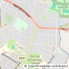 Map of Leicester