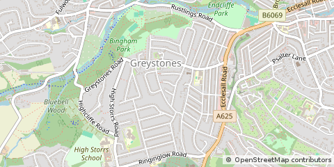 Map of Sheffield