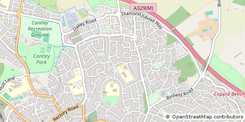 Map of Wokingham, Berkshire