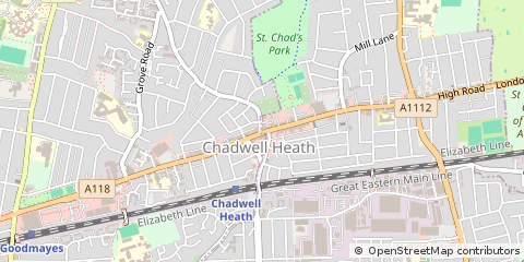 Map of Romford, Essex