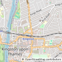 Map of Kingston Upon Thames, Surrey