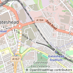Map of Gateshead