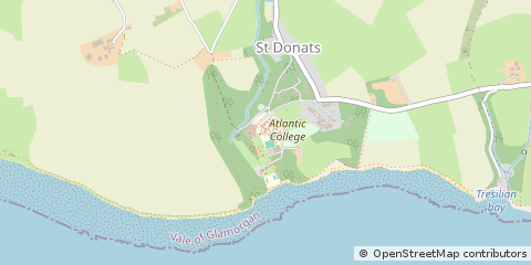 Map of Llantwit Major, South Glamorgan