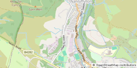 Map of Maesteg, Mid Glamorgan