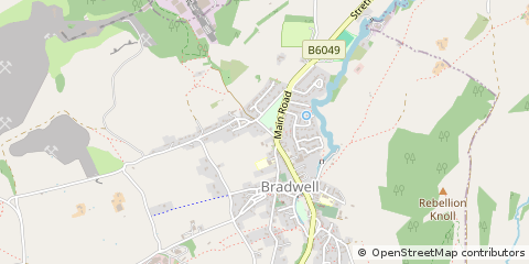 Map of Hope Valley, Derbyshire