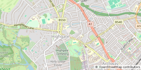 Map of Highgate London