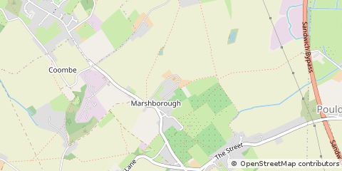 Map of Sandwich, Kent