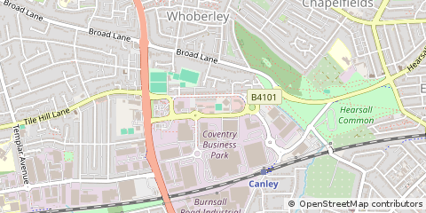Map of Coventry, West Midlands