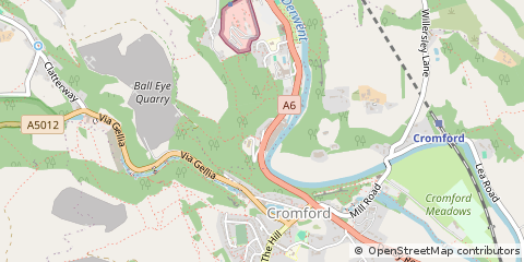 Map of Matlock Bath, Derbyshire