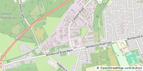 Map of Bournemouth, Dorset