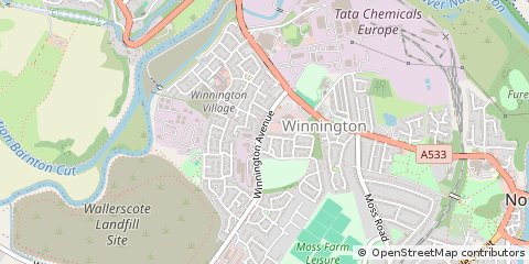 Map of Northwich, Cheshire