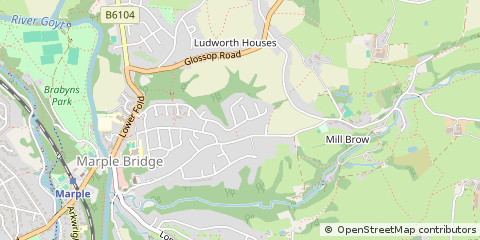 Map of Stockport, Cheshire