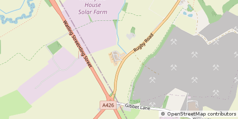 Map of Lutterworth, Leicestershire