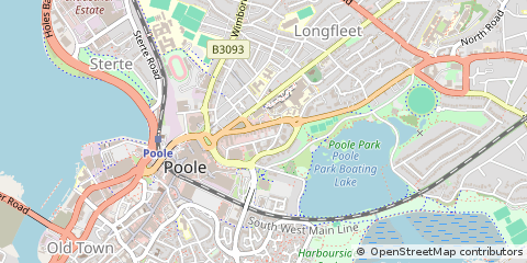 Map of Poole, Dorset