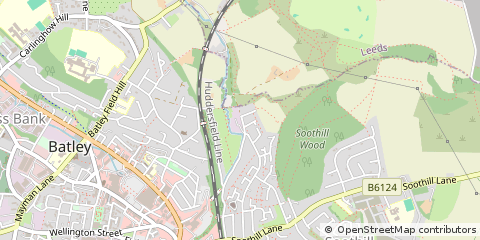 Map of Batley, West Yorkshire