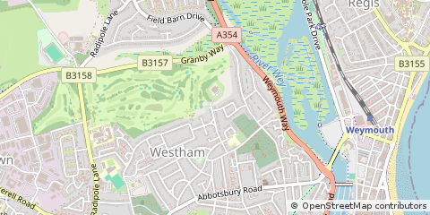 Map of Weymouth, Dorset