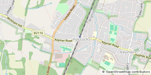Map of Hassocks, West Sussex
