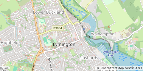 Map of Lymington, Hampshire