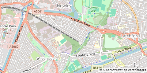 Map of Warrington, Cheshire