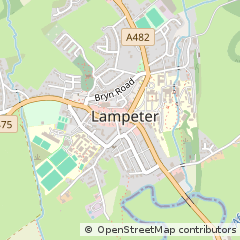 Map of Lampeter, Ceredigion